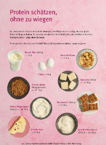 Buchcover und Innenansicht für das Buch: One-Pot High Protein